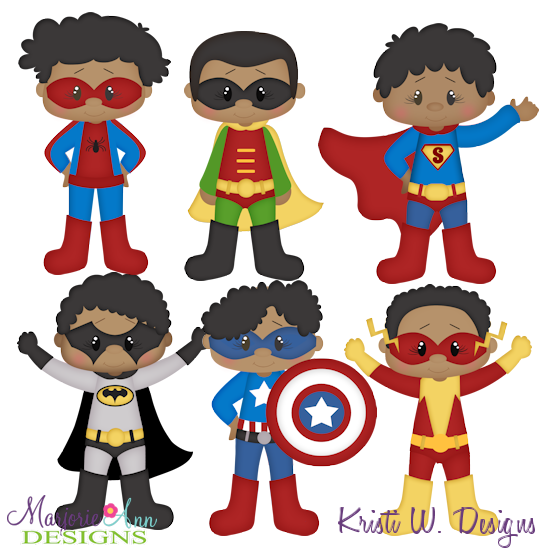 Super Kids-African American Boys Exclusive SVG Cutting Files - Click Image to Close